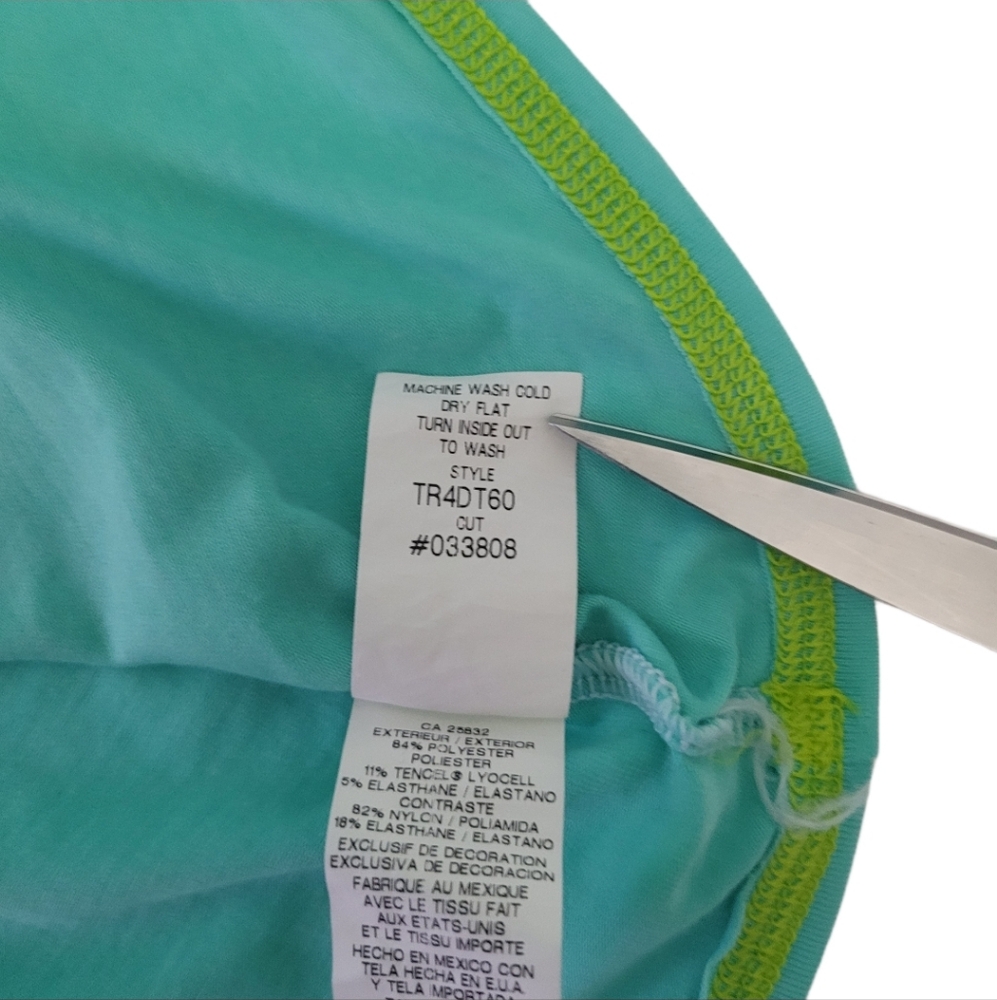 Trina Turk    Women's XL    T-Shirt   Top   Aqua - Picture 12 of 12